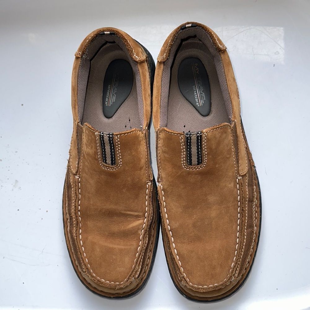 My Travel‎ Streetcars Tenille brown/tan suede leather slip on loafers
